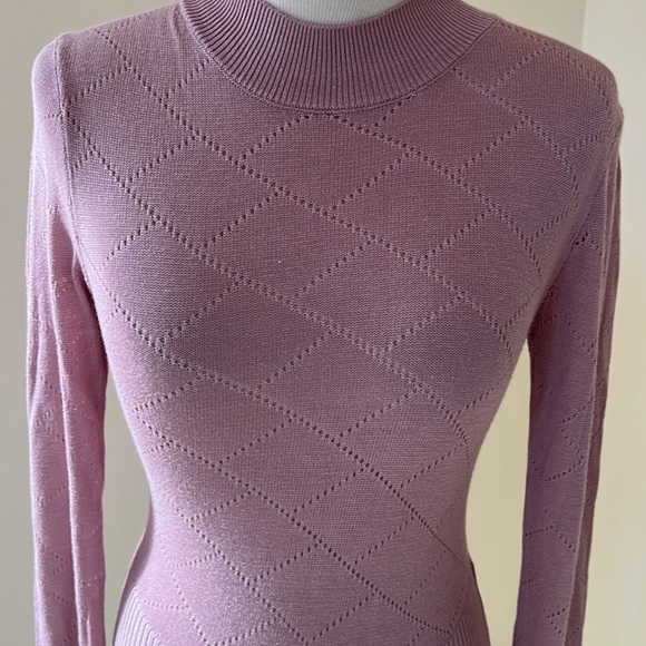 New! Free People XS what’s the pointelle mauve bodysuit. - Picture 2 of 10